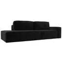 Диван Лига Диванов Прага 116794 281x88x115 см велюр цвет черный