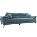 Диван раскладной Лига диванов 260x96x97 см велюр цвет бирюзовый