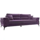 Диван раскладной Лига диванов 260x96x97 см вельвет цвет сиреневый