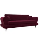Диван раскладной Лига диванов 239x87x88 см вельвет цвет бордовый