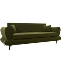 Диван раскладной Лига диванов 239x87x88 см вельвет цвет зеленый