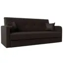 Диван раскладной Лига диванов 201x89x82 см эко-кожа цвет коричневый