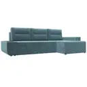 Диван раскладной Лига диванов 110738_спб 249x90x154 см велюр цвет бирюзовый
