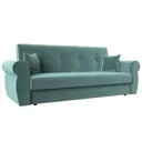 Диван раскладной Лига диванов 222x90x83 см велюр цвет бирюзовый