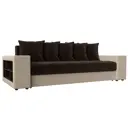 Диван раскладной Лига диванов 31500_спб 240x96x109 см вельвет цвет коричневый/бежевый