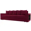 Диван раскладной Лига диванов 114353_спб 230x90x80 см вельвет цвет бордовый