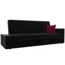 Диван раскладной Лига диванов 118515L_спб 224x90x84 см вельвет цвет черный/бордовый