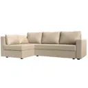 Диван раскладной Лига диванов 112543L_спб 226x90x140 см эко-кожа цвет бежевый