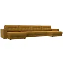 Диван раскладной Лига диванов 428x90x158 см велюр цвет brut 10 желтый