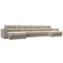 Диван раскладной Лига диванов 428x90x158 см велюр цвет ness 04 бежевый