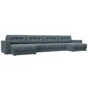 Диван раскладной Лига диванов 428x90x158 см велюр цвет ness 12 серый