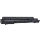 Диван раскладной Лига диванов 524x90x158 см эко-кожа цвет grifon 15 серый
