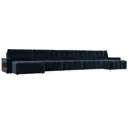 Диван раскладной Лига диванов 525x90x160 см велюр цвет tower 13 синий