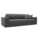 Диван раскладной Лига диванов 248x84x111 см замша цвет joly 13 серый