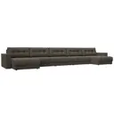 Диван раскладной Лига диванов 524x90x158 см велюр цвет ness 07 коричневый