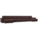 Диван раскладной Лига диванов 524x90x158 см замша цвет joly 09 бордовый