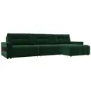 Диван раскладной Лига диванов 331x90x160 см велюр цвет seven 626 зеленый