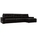 Диван раскладной Лига диванов 331x90x160 см эко-кожа цвет grifon 12 коричневый