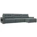 Диван раскладной Лига диванов 331x90x160 см рогожка цвет амур 07 серый