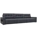 Диван раскладной Лига диванов 331x90x105 см эко-кожа цвет grifon 15 серый