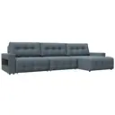 Диван раскладной Лига диванов 331x90x160 см велюр цвет ness 12 серый