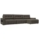 Диван раскладной Лига диванов 331x90x160 см велюр цвет ness 07 коричневый