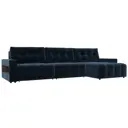 Диван раскладной Лига диванов 331x90x160 см велюр цвет tower 13 синий