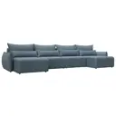 Диван раскладной Лига диванов 420x96x160 см велюр цвет ness 12 серый