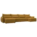 Диван раскладной Лига диванов 420x96x160 см велюр цвет brut 10 желтый