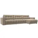 Диван раскладной Лига диванов 330x90x158 см велюр цвет seven 729 бежевый