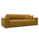 Диван раскладной Лига диванов 248x84x111 см велюр цвет brut 10 желтый