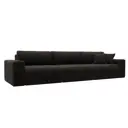 Диван раскладной Лига диванов 346x84x111 см велюр цвет brut 17 коричневый