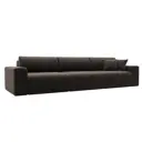 Диван раскладной Лига диванов 346x84x111 см велюр цвет коричневый