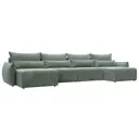 Диван раскладной Лига диванов 420x96x160 см велюр цвет brut 08 зеленый