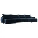 Диван раскладной Лига диванов 420x96x160 см велюр цвет tower 13 синий