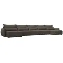 Диван раскладной Лига диванов 518x96x160 см велюр цвет ness 07 коричневый