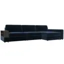 Диван раскладной Лига диванов 345x92x160 см велюр цвет tower 13 синий