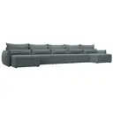 Диван раскладной Лига диванов 518x96x160 см рогожка цвет амур 07 серый
