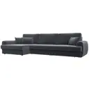 Диван раскладной Лига диванов 129300L_спб 336x92x162 см велюр цвет seven 17 серый