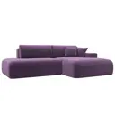 Диван раскладной Лига диванов 121406_спб 267x84x162 см вельвет цвет сиреневый