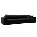 Диван раскладной Лига диванов 346x84x111 см эко-кожа цвет grifon 18 черный
