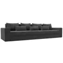 Диван раскладной Лига диванов 350x96x106 см велюр цвет brut 16 темно-серый
