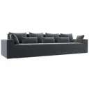 Диван раскладной Лига диванов 350x96x106 см велюр цвет серый