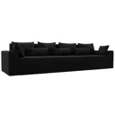 Диван раскладной Лига диванов 350x96x106 см вельвет цвет черный