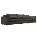 Диван раскладной Лига диванов 372x90x116 см рогожка цвет амур 05 коричневый