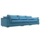 Диван раскладной Лига диванов 372x90x116 см рогожка цвет амур 10 голубой