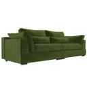 Диван раскладной Лига диванов 272x90x116 см вельвет цвет зеленый