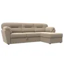 Диван раскладной Лига диванов 100527_спб 295x103x153 см велюр цвет бежевый