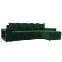 Диван раскладной Лига диванов 110466_спб 282x90x163 см велюр цвет зеленый
