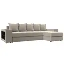 Диван раскладной Лига диванов 110480_спб 282x90x163 см вельвет цвет бежевый